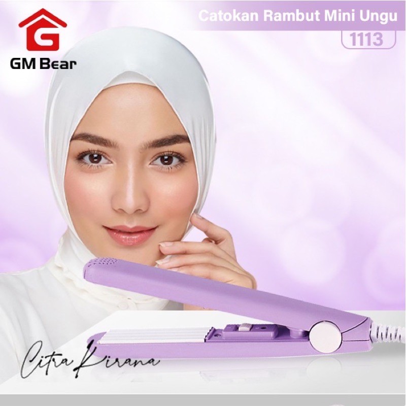 Catokan Rambut Mini Ungu - Portable Mini Hair Straightener