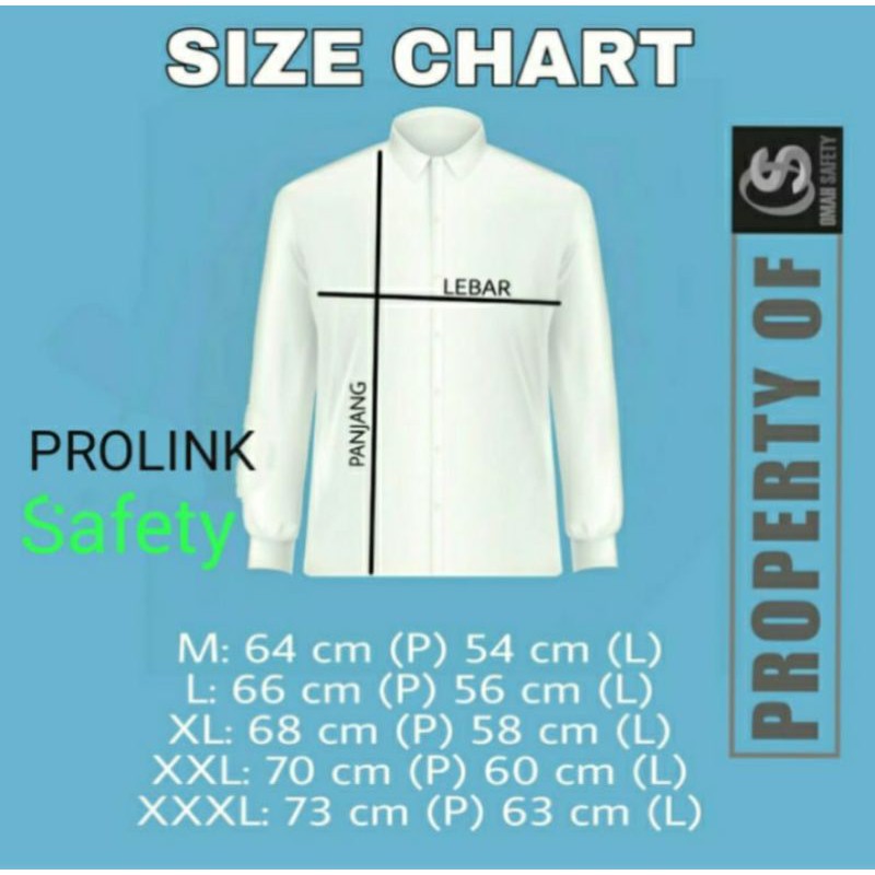 SERAGAM SAFETY BIRU KAIN DRILL FREE LOGO K3