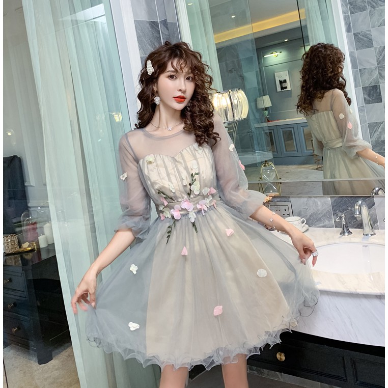 Iclothing Dress Bridesmaid Mini Pendek Gaun Pesta Party Pendek Remaja Korea Kasa Jala Prancis Shopee Indonesia