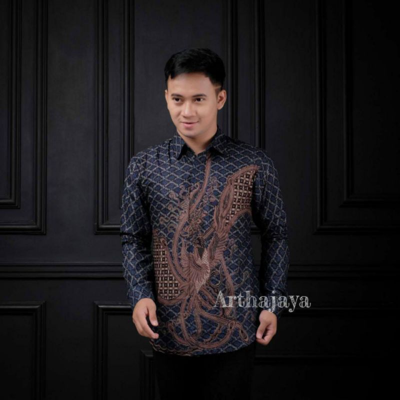 Baju Kemeja Batik Pria Dewasa Murah Lengan Panjang Modern Kondangan Mewah Premium