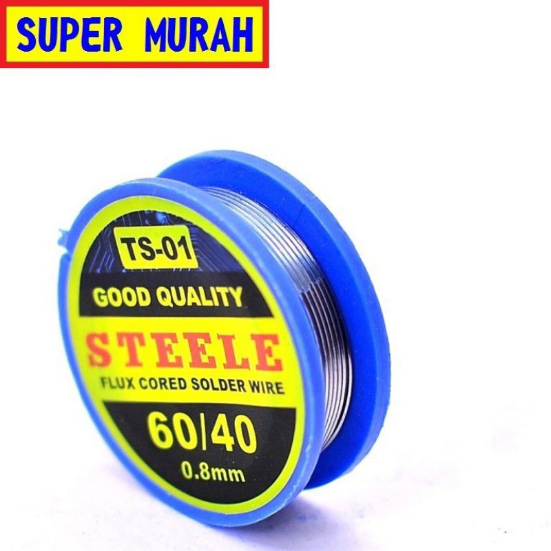 TIMAH SOLDER / TIMAH SOLDER / TIMAH STEELE TS-01 gulungan kecil 1,8m