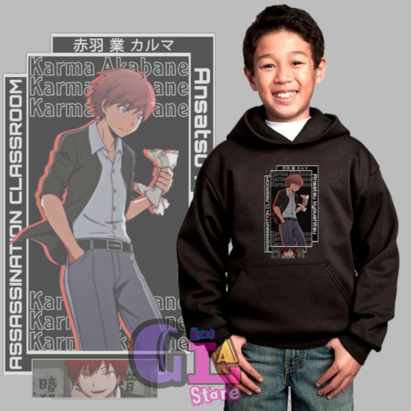 jaket sweater hoodie anak laki-laki/sweater hoodie anime karma akabane anime anak laki-laki