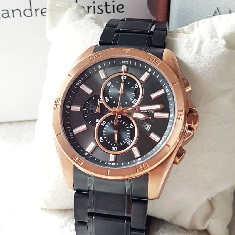 Jam Tangan Pria Alexandre Christie Black 6382 MC / 6382MC (Limited)