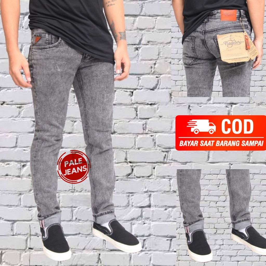 PALEJEANS - CELANA PANJANG DENIM SELVEDGE SANDWASH PRIA / JEANS PANJANG PRIA OVERWASHED ORIGINAL.