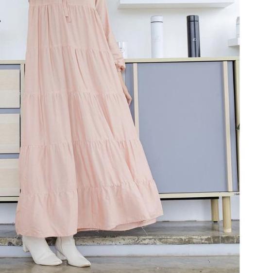 LEVO MIDI DRESS WANITA | MIDI DRESS RUFFLE FASHION MUSLIM WANITA
