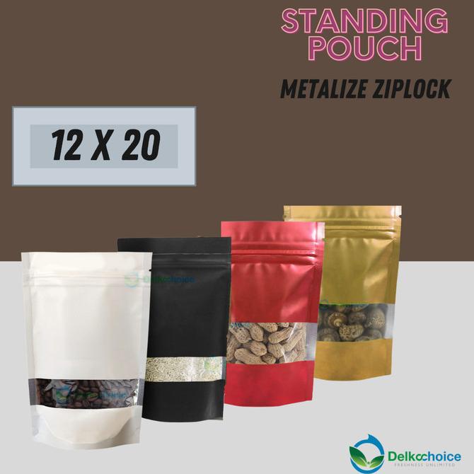 STANDING POUCH | WINDOW ALUMUNIUM BERWARNA 12 X 20