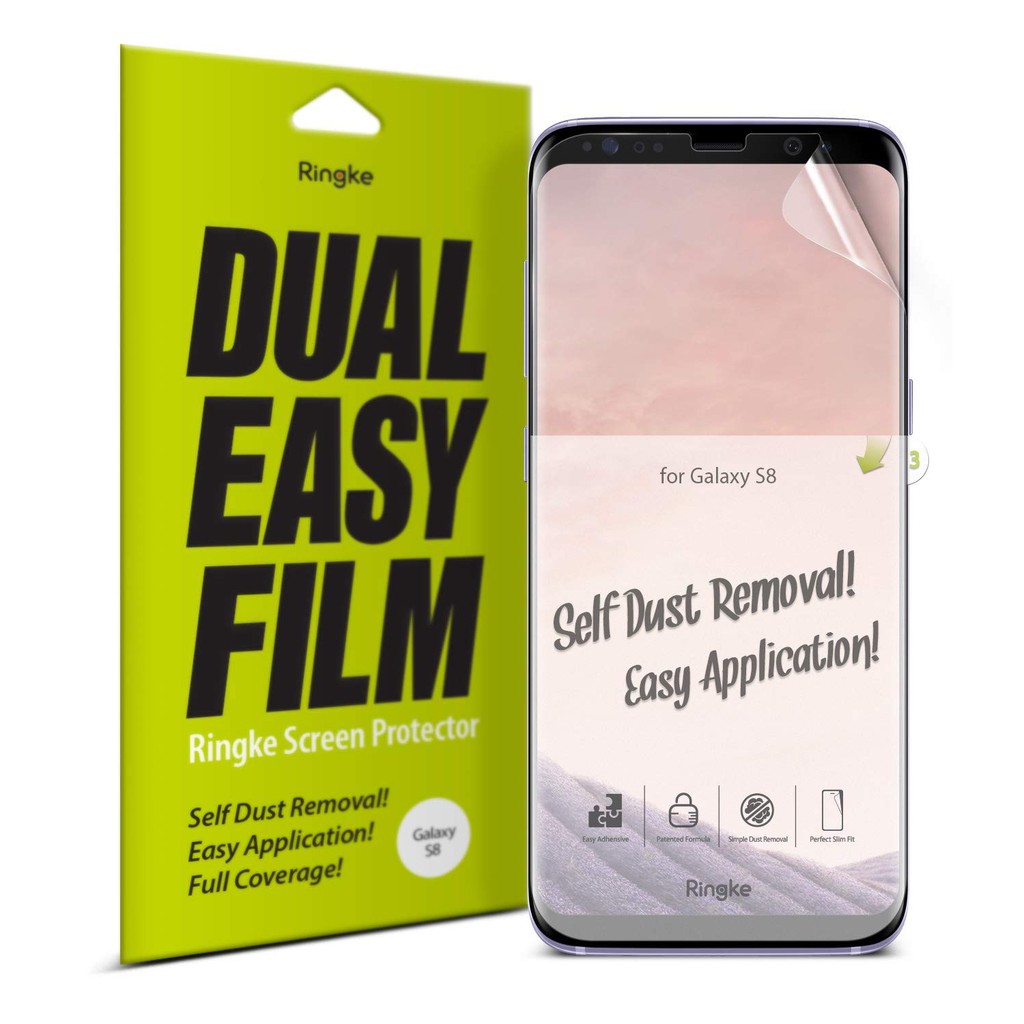 Ringke Dual Easy Full Coverage Screen Protector For Samsung Galaxy S8