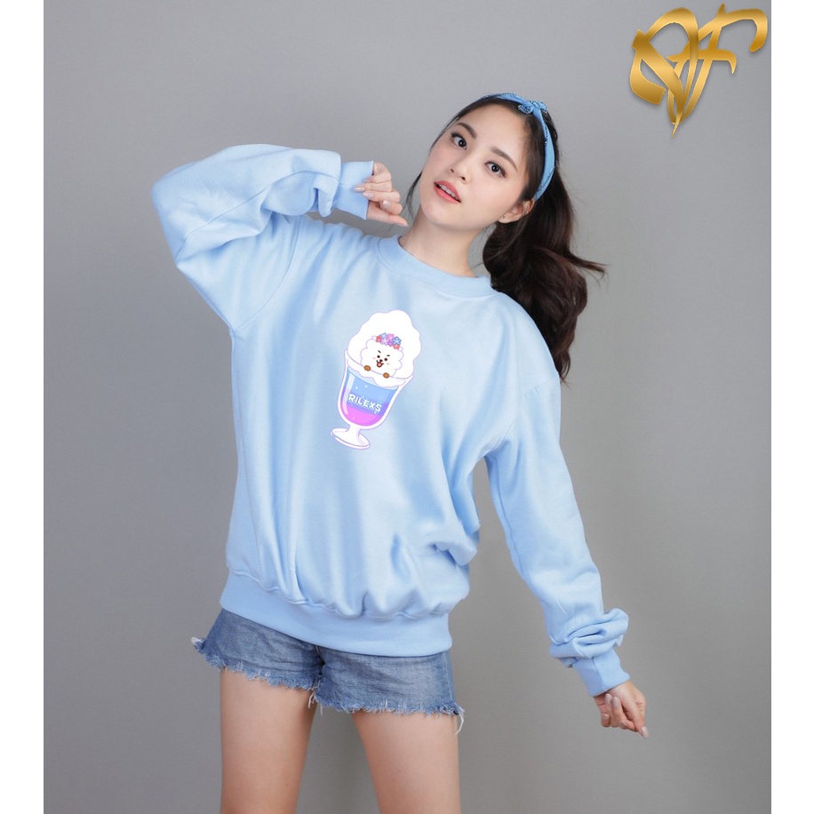 🅳🅵 Sweater RJ Rilexs Aesthetic BTS BT21 Pria &amp; Wanita | Sweater Korea Style Fleece Cotton | Dhea Fashion