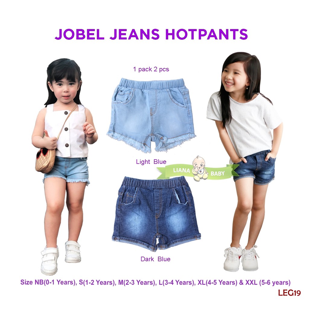 LEG19 CELANA PENDEK JEANS ANAK GIRL JOBEL JEANS HOT PANTS