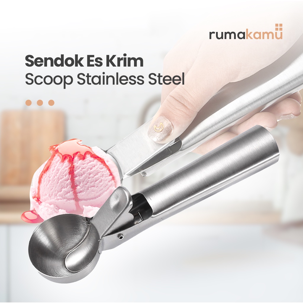 Sendok Es Krim Scoop Ice Cream Stainless Steel