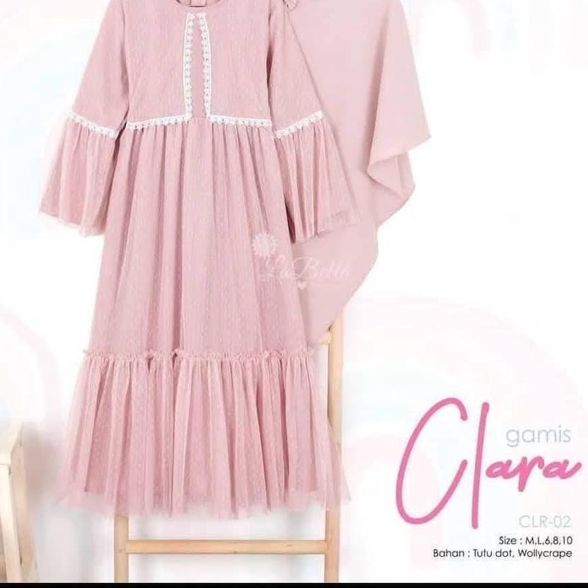 ☈ GAMIS ANAK TANGGUNG PEREMPUAN USIA 7/8/9/10/11/12/13 TAHUN GAMIS CLARA SYAR'I BAHAN MANGOCREPE MIX
