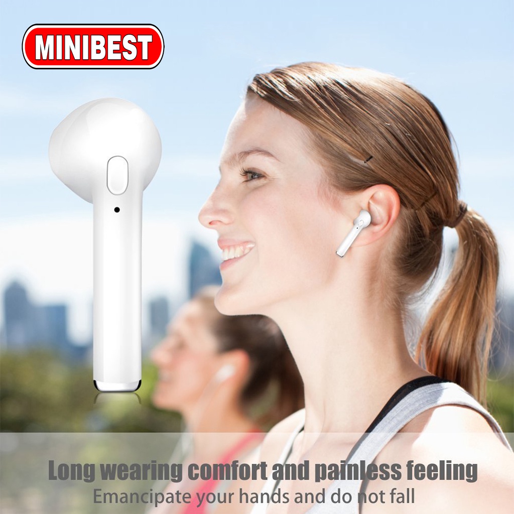 [ Best Seller ] HBQ i7S TWS Twins Wireless Headset Earphone Bluetooth Mini V4.2