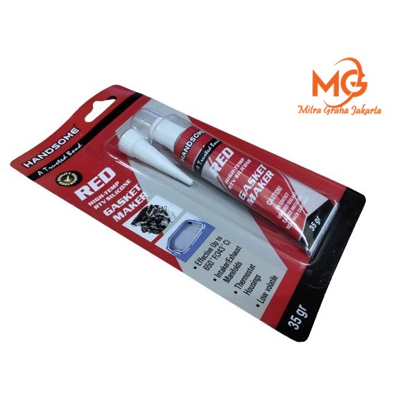 

Lem High Temp Red Silicone Sealant RTV Silikon Merah 650 35gr Handsome MGJ