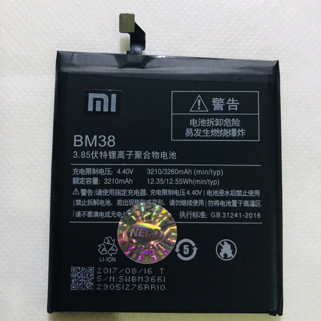 BATERAI/BATRE BM38 XIAOMI 4S/MI4S ORIGINAL 100%