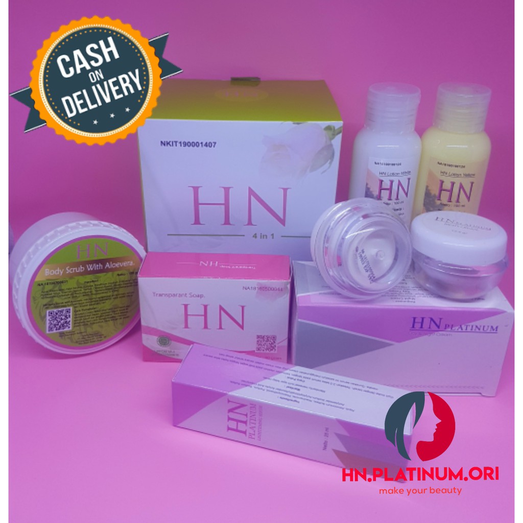 Skincare Skin Care Pemutih Wajah dan badan HN Platinum Best Seller BPOM