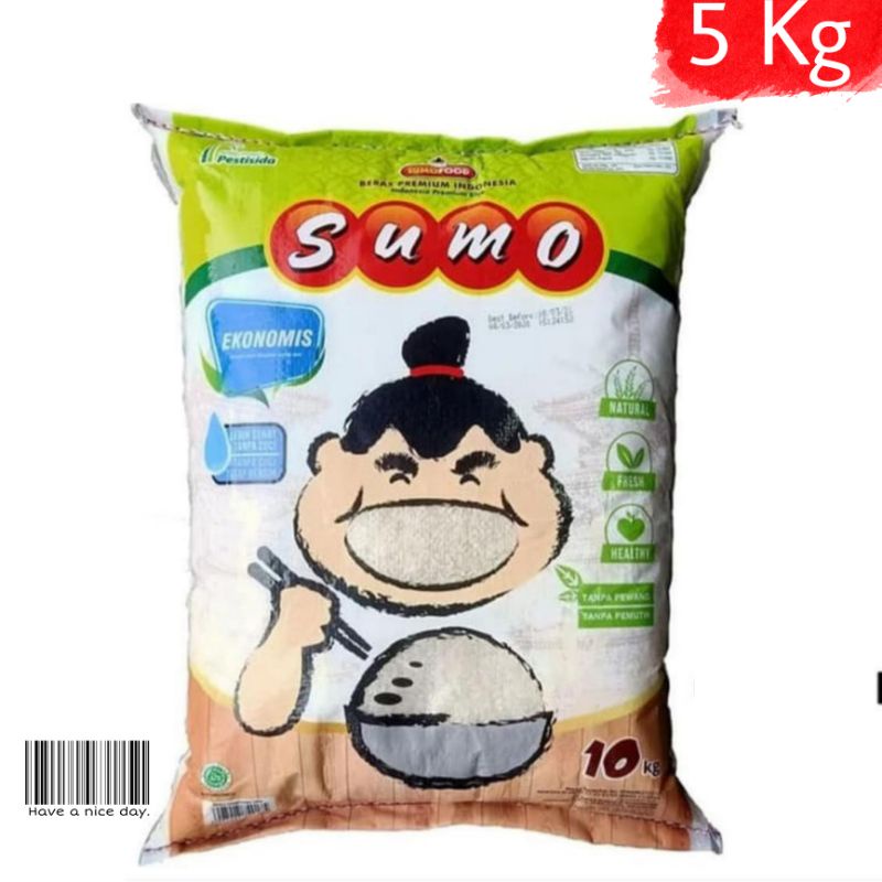 

Beras Sumo Premium Kemasan Hijau {5Kg}