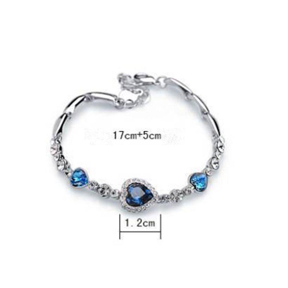 Needway Ocean Blue Bangle Gelang Kualitas Tinggi Perhiasan Wanita Fashion Berlian Imitasi