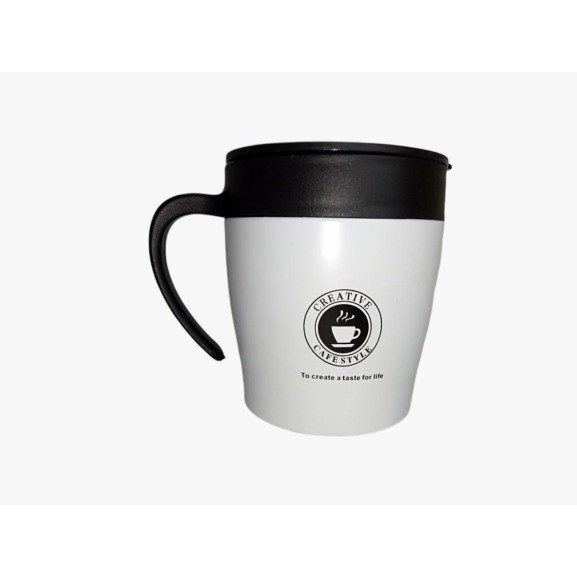 TERBARU!!! GRATIS PACKING BUBBLE Mug Kopi Stainless Stell 330 ml (FREE SENDOK KOPI)