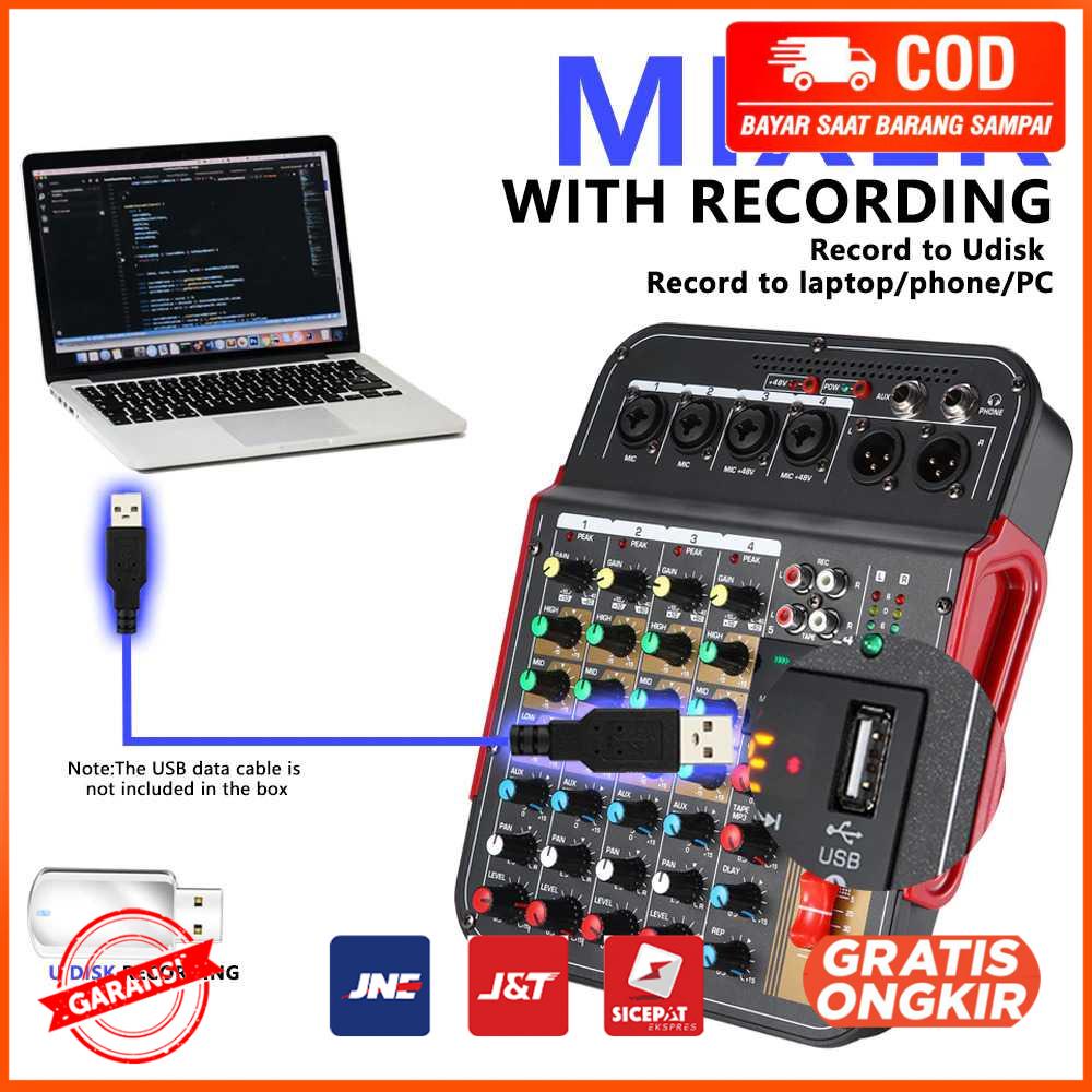 Professional Live Audio Mixer DJ Bluetooth 6 Channel - MX-i6