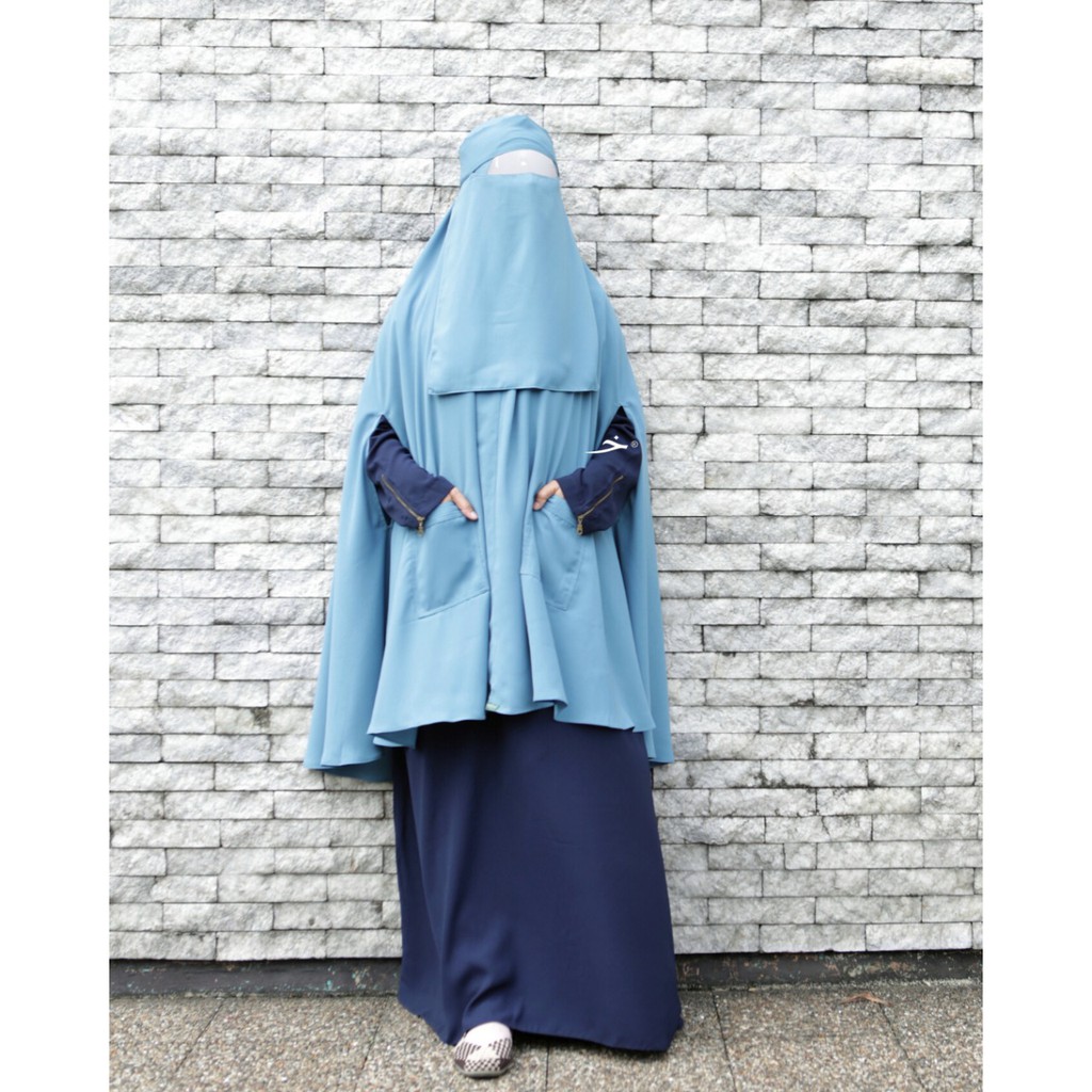 Khadijah Indonesia - Hijab Saku Syar'i | Hijab 3in1 | Hijab Lubang Lengan | Series Smart Pocket 3 in