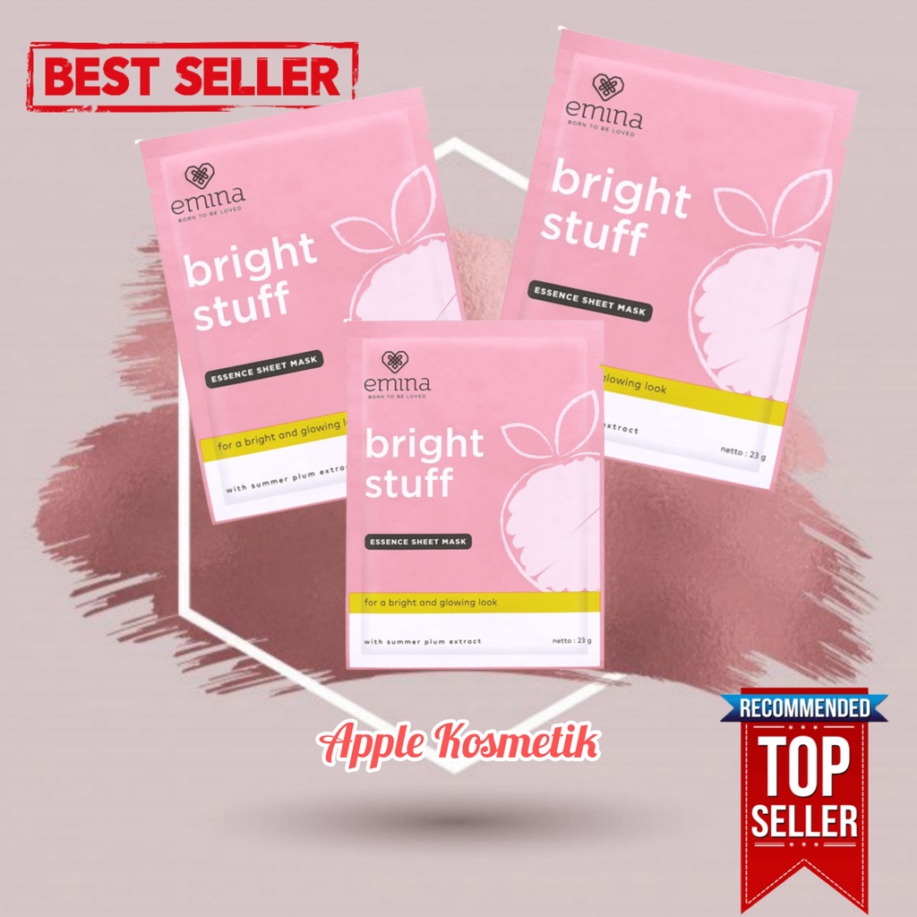 Emina Bright Stuff Essence Sheet Mask Masker Lembar 23 Gr