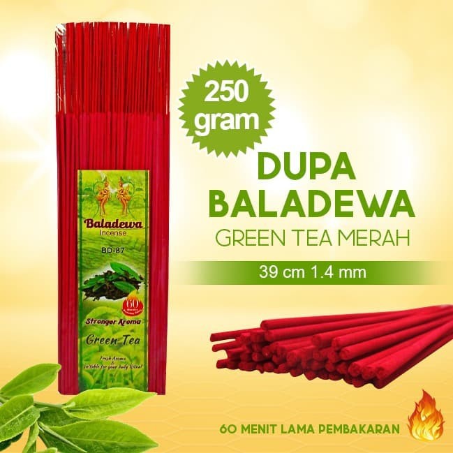 Dupa/ Hio Wangi Harum Baladewa 39 cm 250 gram 1.4 mm Green Tea merah