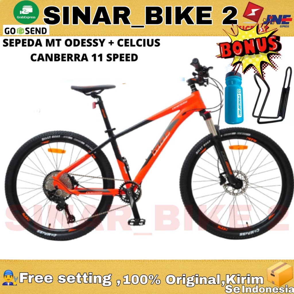 Sepeda Gunung 27.5 Inch MTB CELCIUS ODESSY CANBERRA Alloy 11 Speed