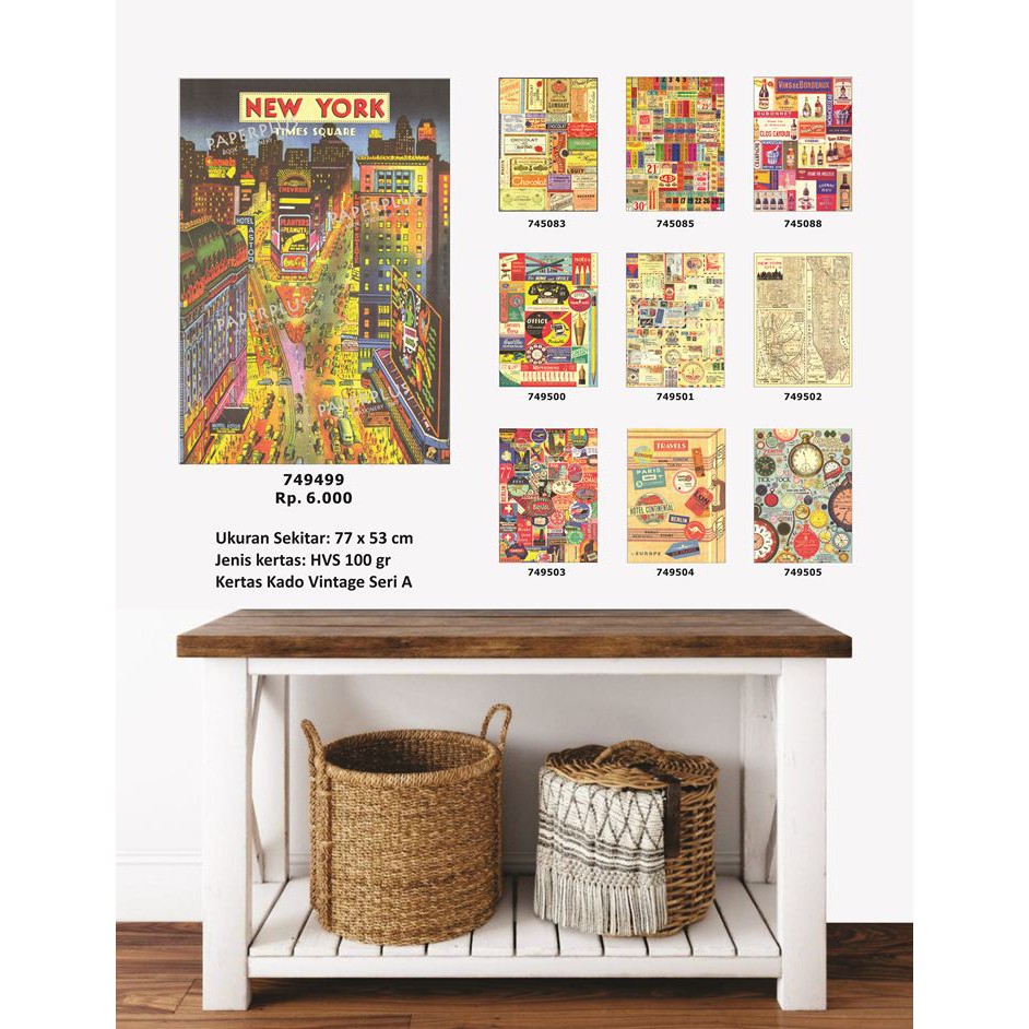 

Kertas Kado Besar Vintage New York Time Square_Series