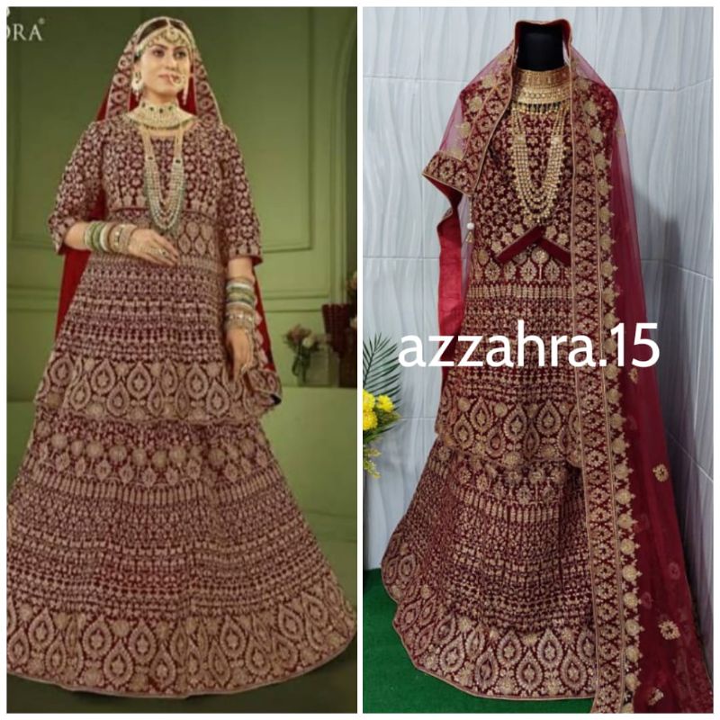 lehenga bridal lengga wedding baju pengantin india
