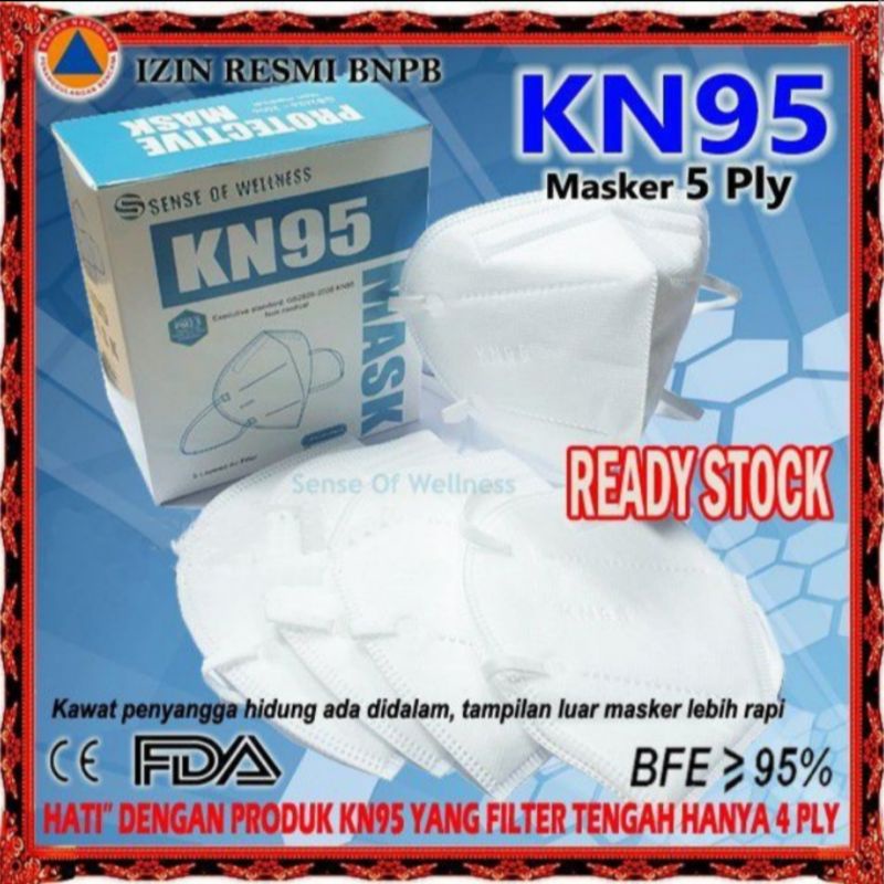Masker KN95 Sense Of Wellness (With Box) isi 20 pcs