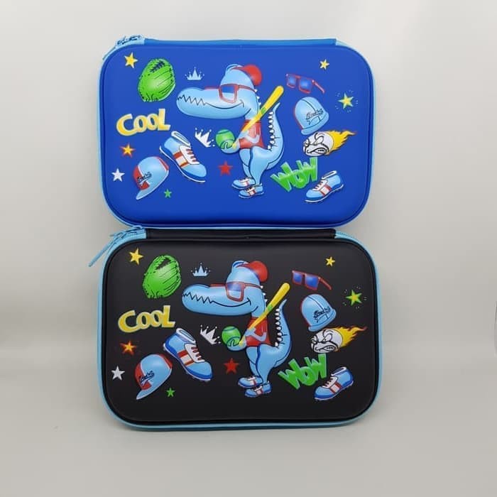 

Kotak pensil dan alat tulis Smiggle EVA Hardcase CRO 3D Waterproof - Biru