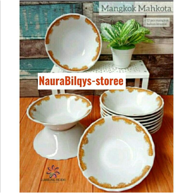 mangkok lilia mahkota/mangkok motif bunga/mangkok 7 inch lilia