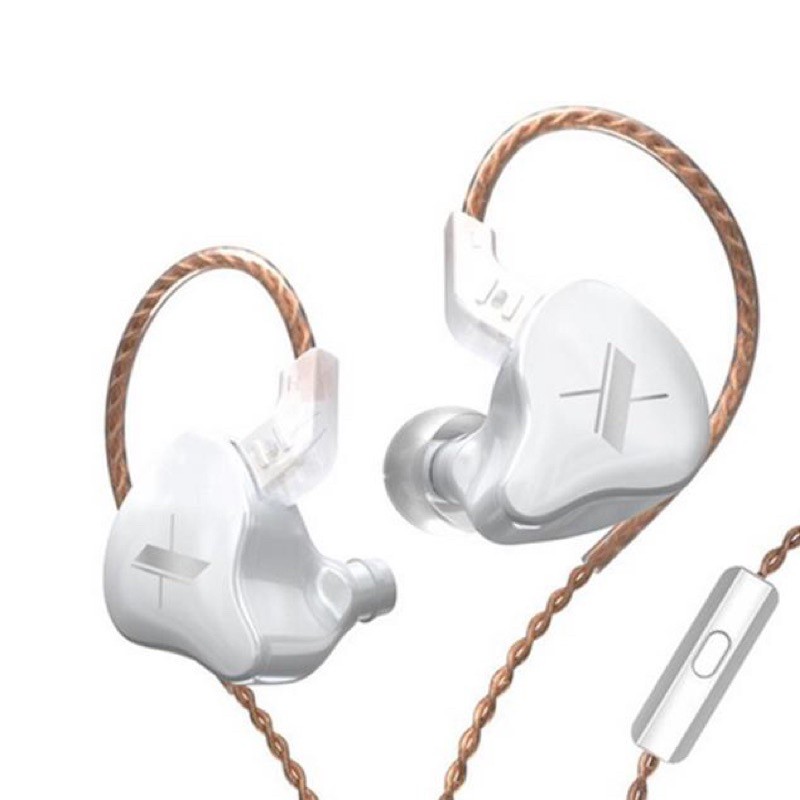 KZ EDX Pro Earphone with Mic Knowledge Zenith Dynamic Driver HIFI Bass In Ear Monitor Original IEM-EDX-White