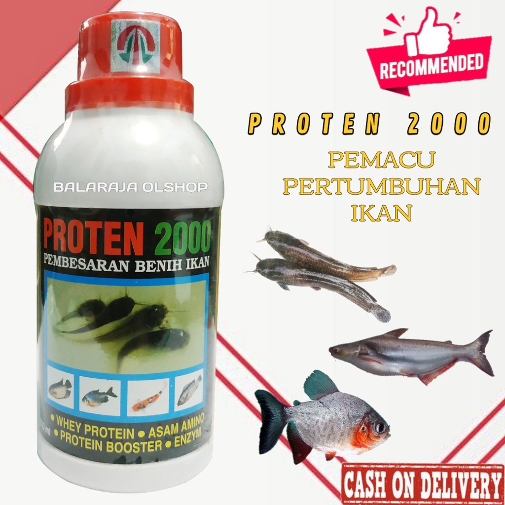 VITAMIN PEMBESARAN BENIH IKAN MAS NILA LELE PATIN BOOSTER PENGGEMUK PROTEN 2000