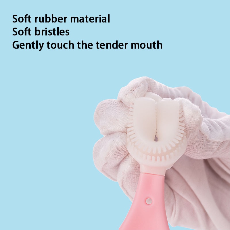 Sikat Gigi Silikon Bayi Anak Bentuk U/ Tooth Brush Baby Silicon Type U 360° Sikat Gigi totall