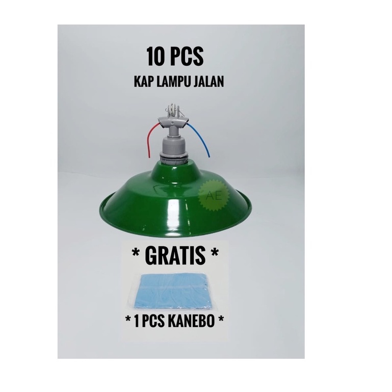Kap Lampu Gantung Diameter 30 cm / Fiting + Kap Lampu Jalan Bulat Murah / Kap Lampu Jalan Tudung WD 