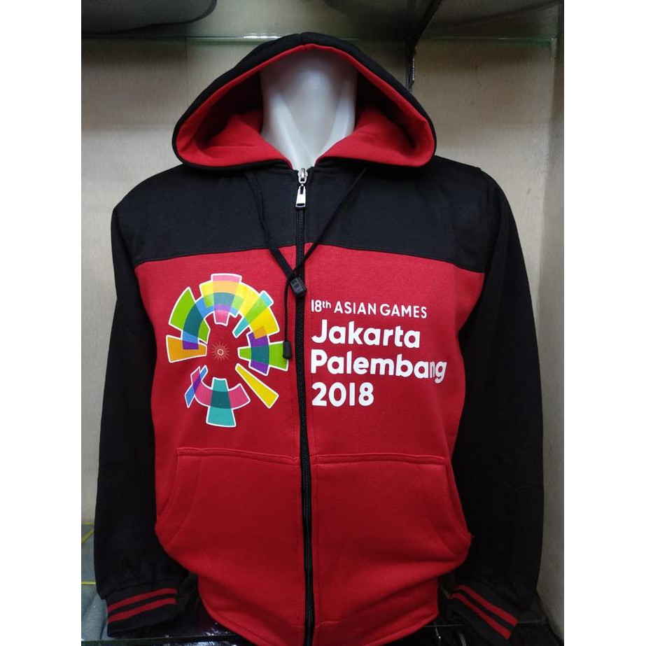 Hot Stuff Jaket Hoodie Zipper Asian Games 18 Jakarta Palembang 2018
