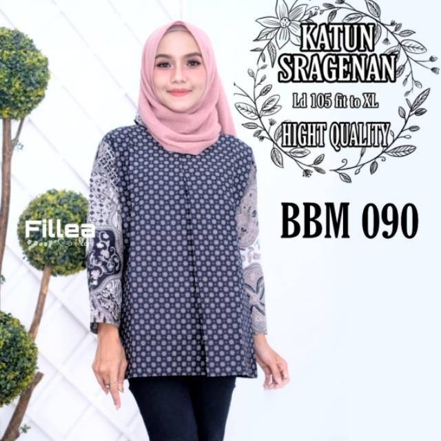Blouse batik sragenan halus batik solo high quality fashion solo