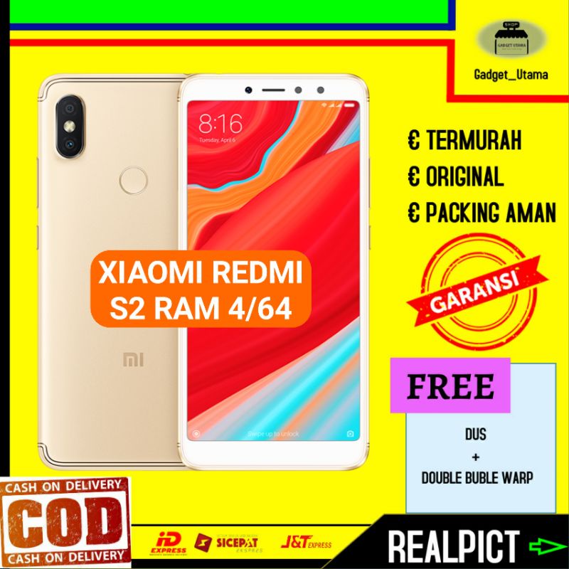 Hp Bekas Second Murah Xiaomi Redmi S2 Original Ek Garansi  IMEI Terdaftar Siap Pakai