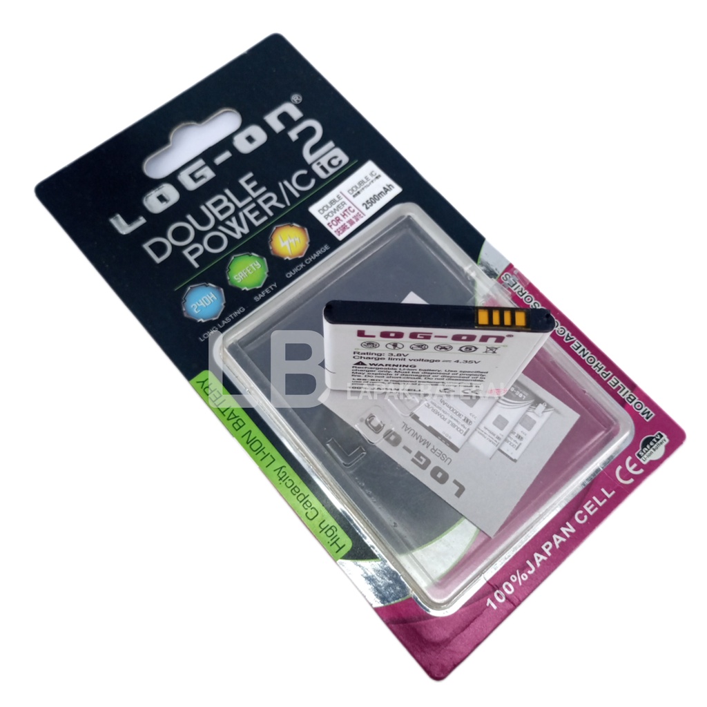 LOG - ON HTC Desire 300 | 301 | 301E | BP6A100 Baterai Double IC Protection Battery Batre