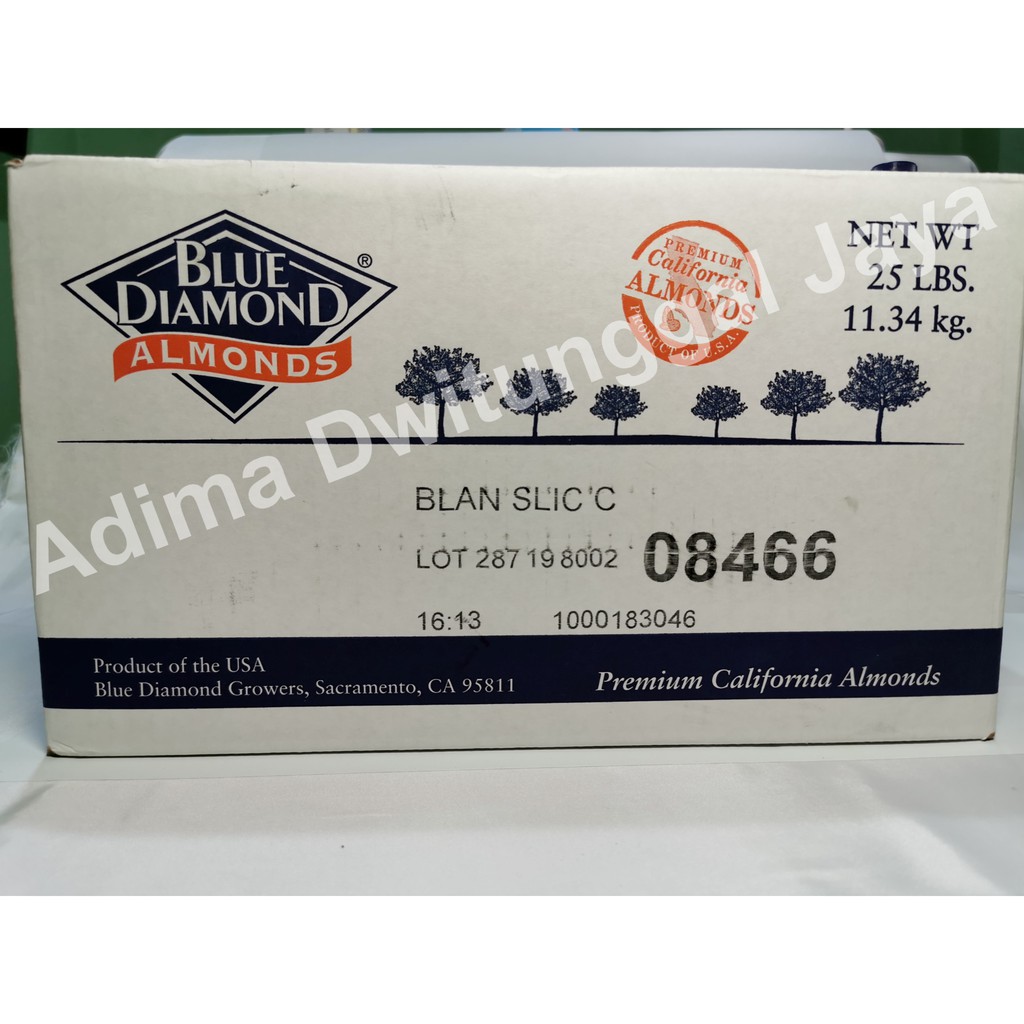 Kacang Almound/Almond / Blue Diamond Sliced 1Kg