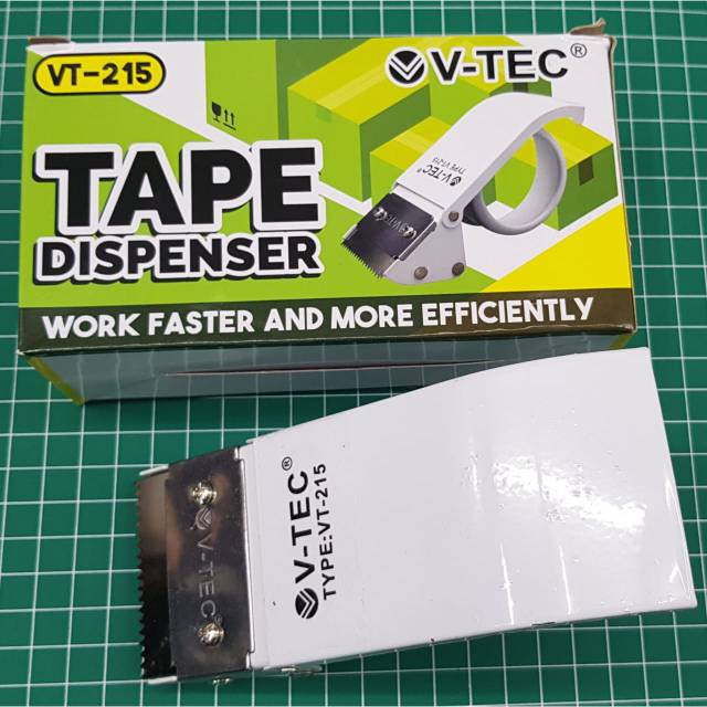 Tape Dispenser Pemotong Lakban Tempat Isolasi 2 inch VTEC VT215 2inch Besi Alumunium Kaleng Cutter