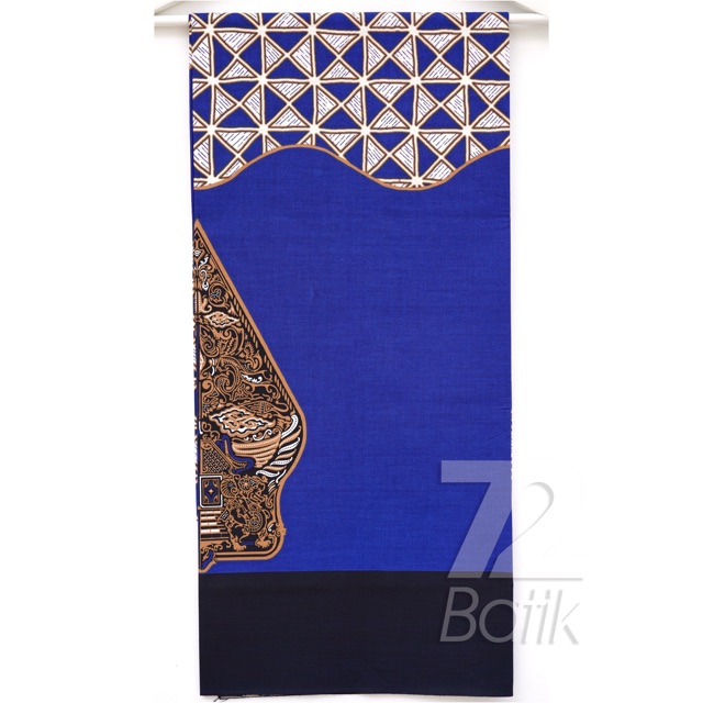 KAIN BATIK PREMIUM Bahan Katun Motif Wayang Warna Biru Tua Putih Hitam Item 728041 Cap 72 Jarik Jarit Samping Kebat Panjang Batik Katun Modern Premium Bahan Seragam Batik Pernikahan Kantor Keluarga Murah Kamen Jadi Batik Bali Lembaran