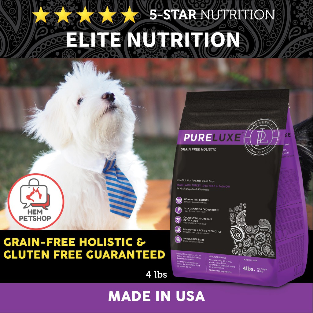 Pureluxe Small Breed Dogs 4lbs