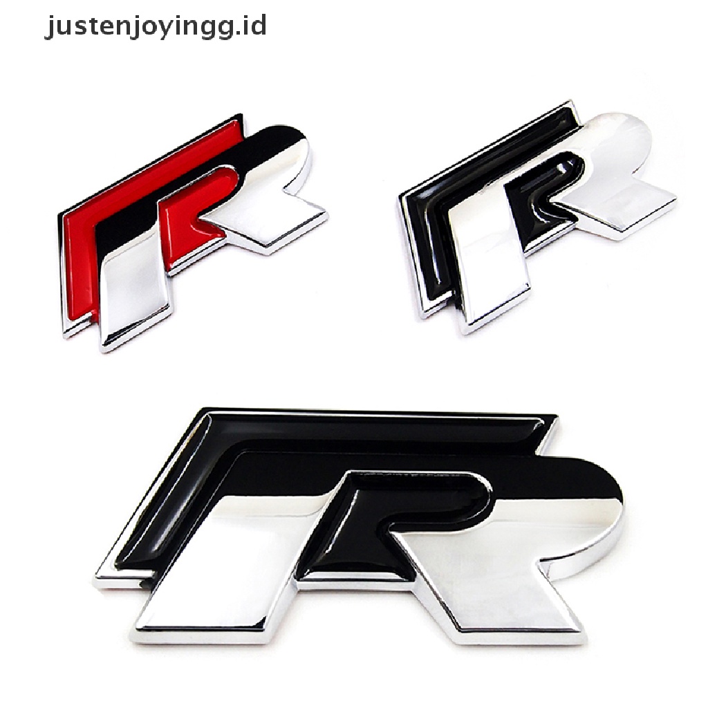 Stiker Emblem / Badge Metal Motif justenjoyingg.id / Rline R Line Untuk Bagasi VW GOLF