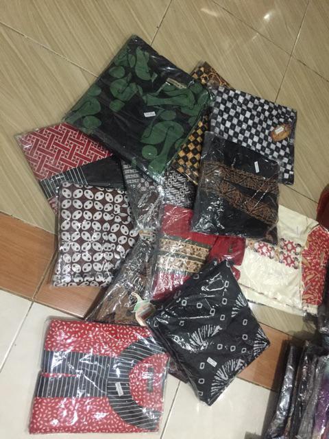 Tunik Santika Cibulan Anggrek Putih Batik Tunic Muslim Kondangan Seragam Kerja Kantoran