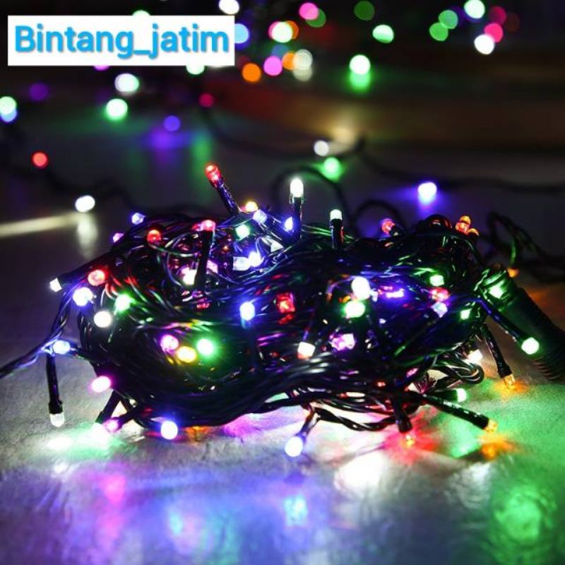 LAMPU TUMBLR 50led  / LAMPU NATAL LED / TUMBLR LIGHT / TUMBLR LED /  KABEL HITAM 50led