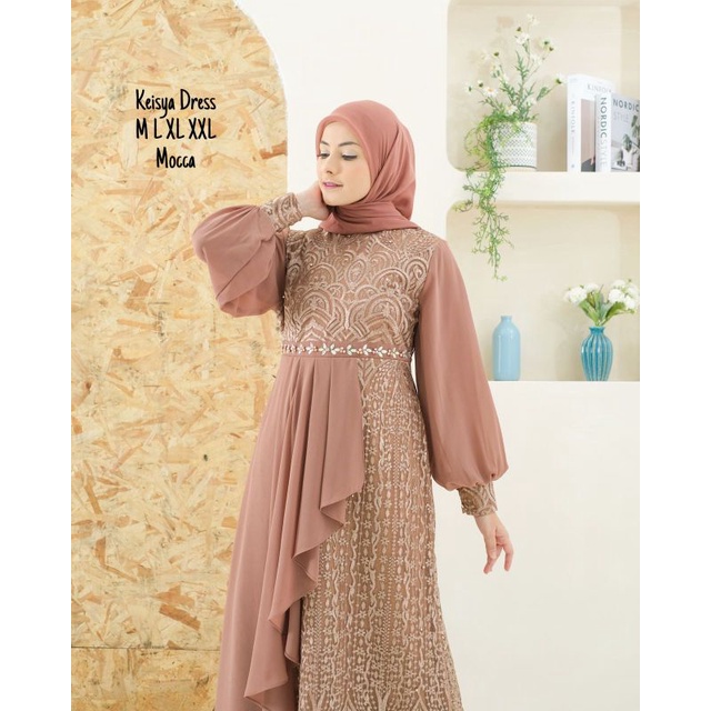 KC KEISYA DRESS ORIGINAL//DRESS TILLE MIX CERUTY TERBARU//DRESS LAMARAN//DRESS PESTA KONDANGAN//FASH