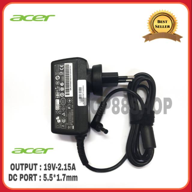 Adaptor Charger Original NetBook Acer Aspire One 756 725 722 751 532 532H 531 531H 522 521 D255 D260