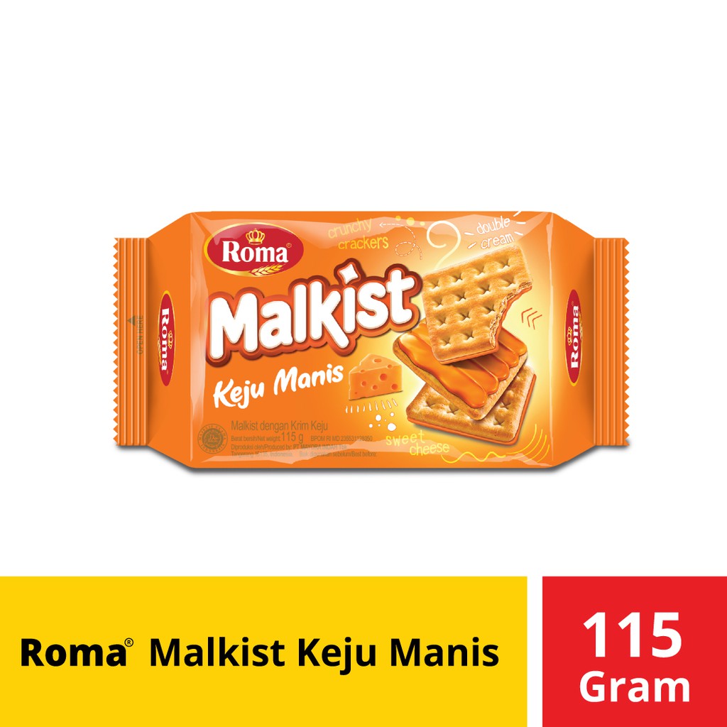 

Roma Malkist Keju Manis @115 Gr